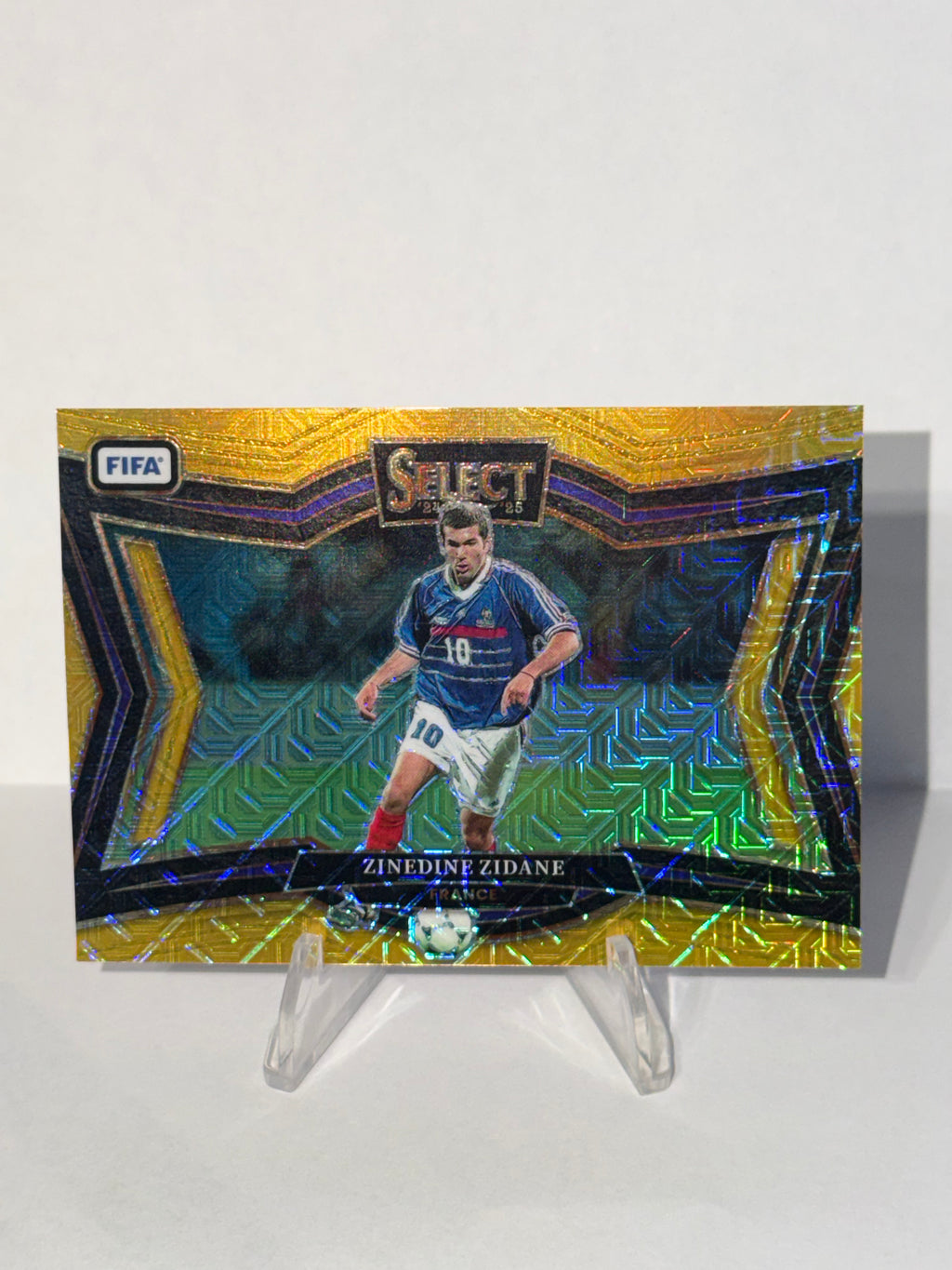 2024-25 Panini Select FIFA Zinedine Zidane Gold Prizm /10 #249 France