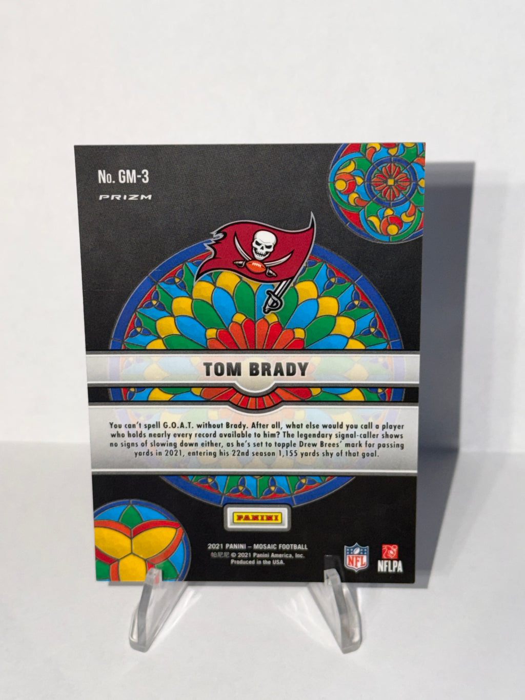 2021 Panini Mosaic Stained Glass Mosaic #GM3 Tom Brady SSP Case Hit Buccaneers