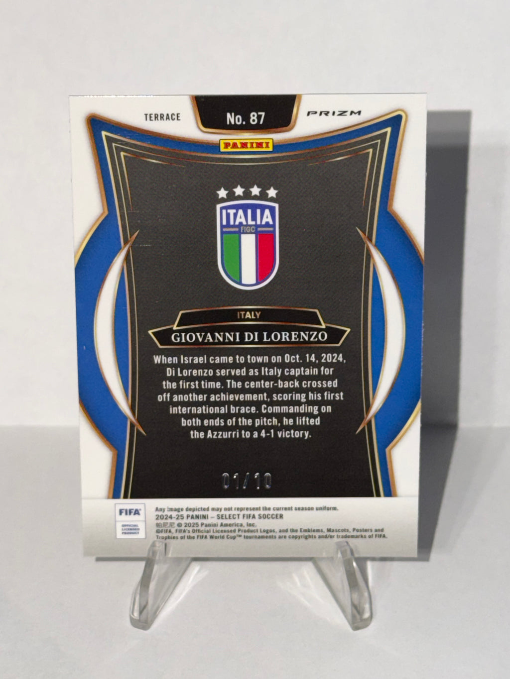 2024-25 Panini Select FIFA Giovanni Di Lorenzo Ice Gold /10 #87