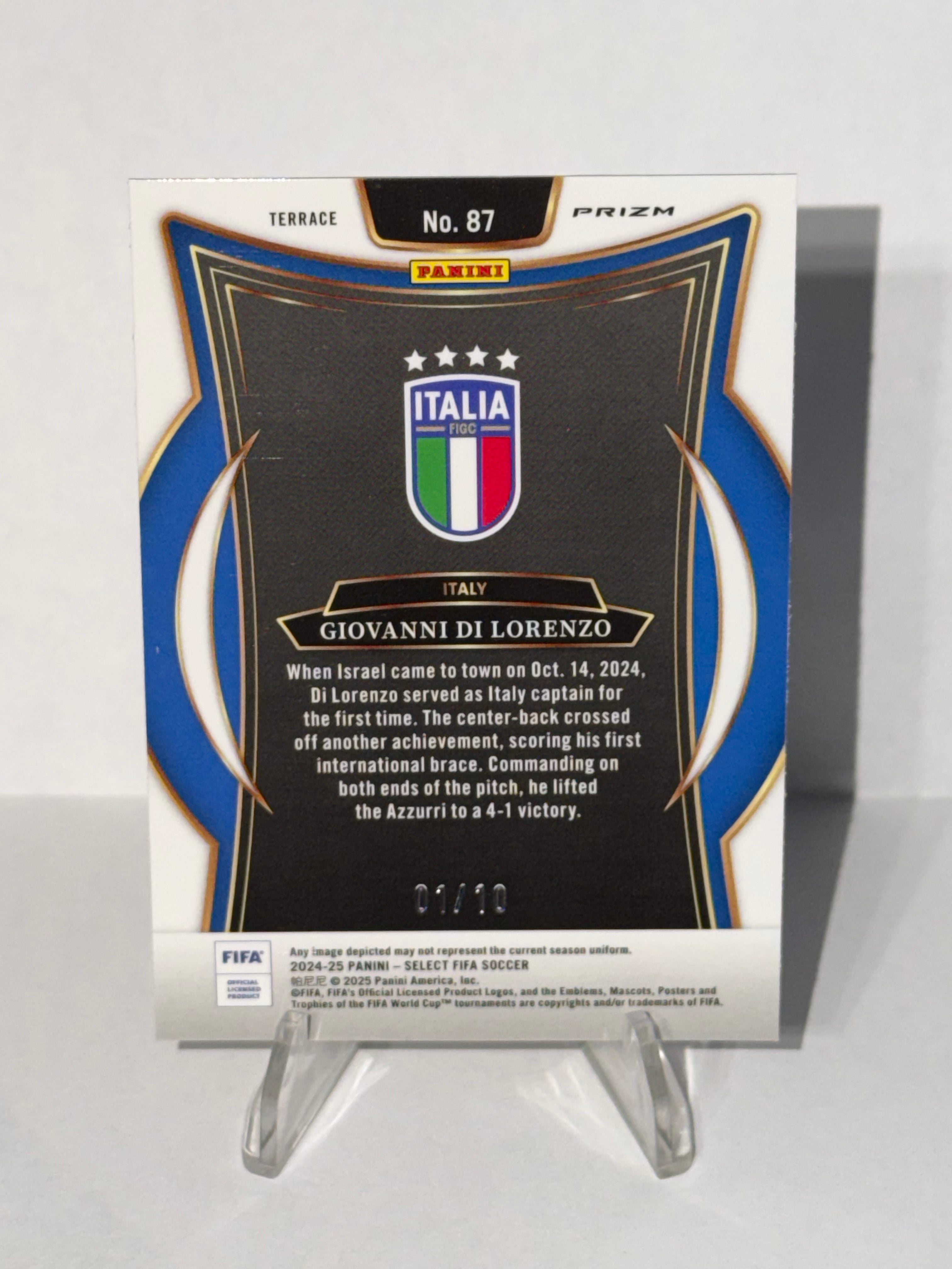2024-25 Panini Select FIFA Giovanni Di Lorenzo Ice Gold /10 #87