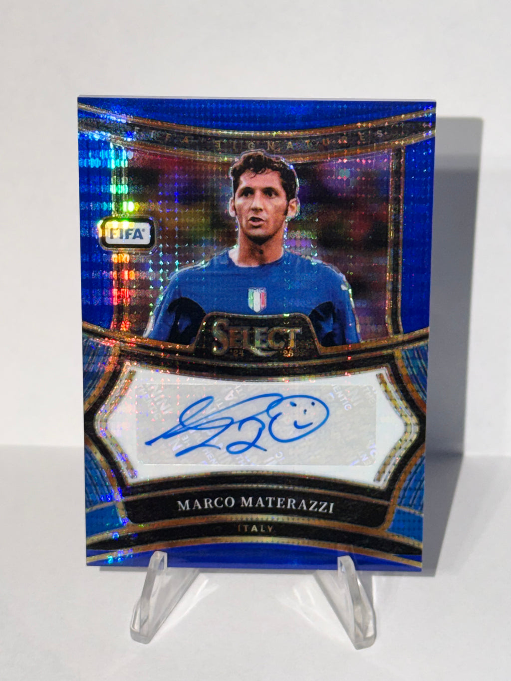 2024-25 Panini Select FIFA Marco Materazzi Auto Pulsar Blue Autographs
